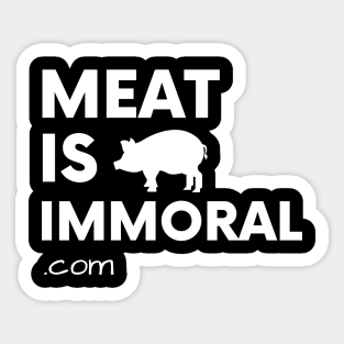 Meat Is Immoral - Pig Sticker